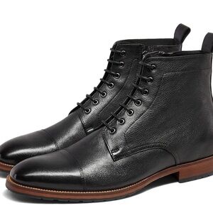 Elegant Black Leather Men's Boots